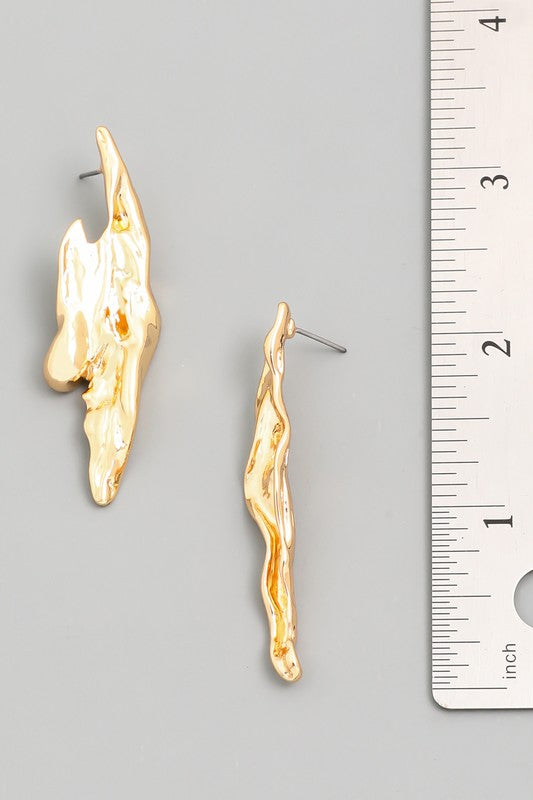 Geo Abstract Metallic Earrings