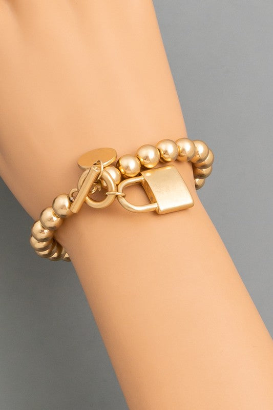 Padlock Toggle Chain Bracelet