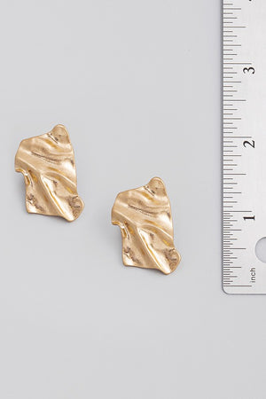Theo Metallic Rectangle Post Earrings