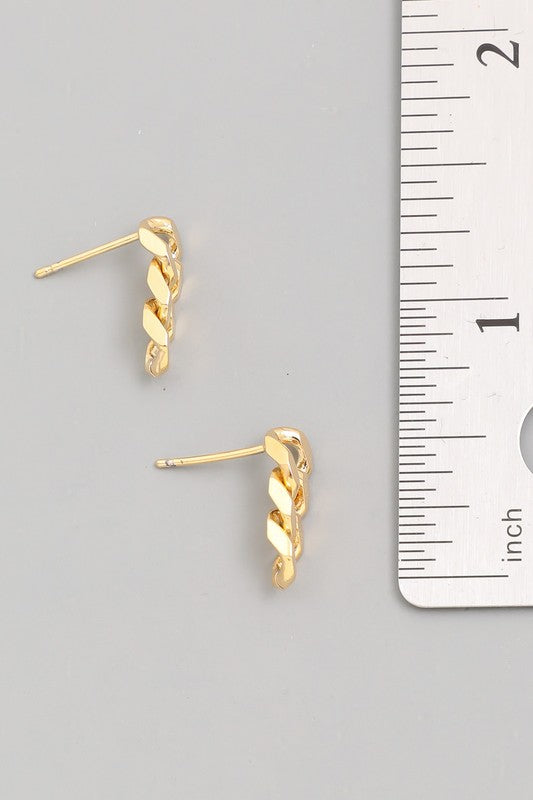 Lincoln Mini Drop Earrings (GOLD)