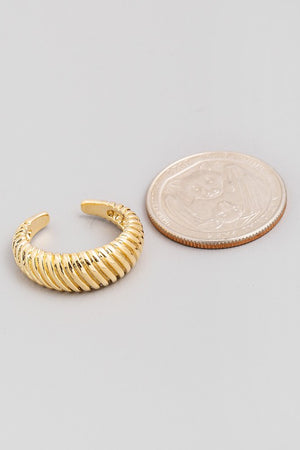 Remi Ribbed Adjustable Ring